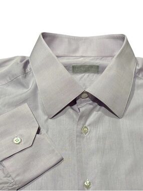 Stefano Ricci Men’s Long Sleeve Cotton Dress Shirt Light Lavender Size 44 17.5